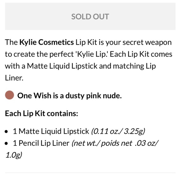 🎉HP🎉Kylie Jenner Matte Lip Kit One Wish 👄 - Picture 16 of 16